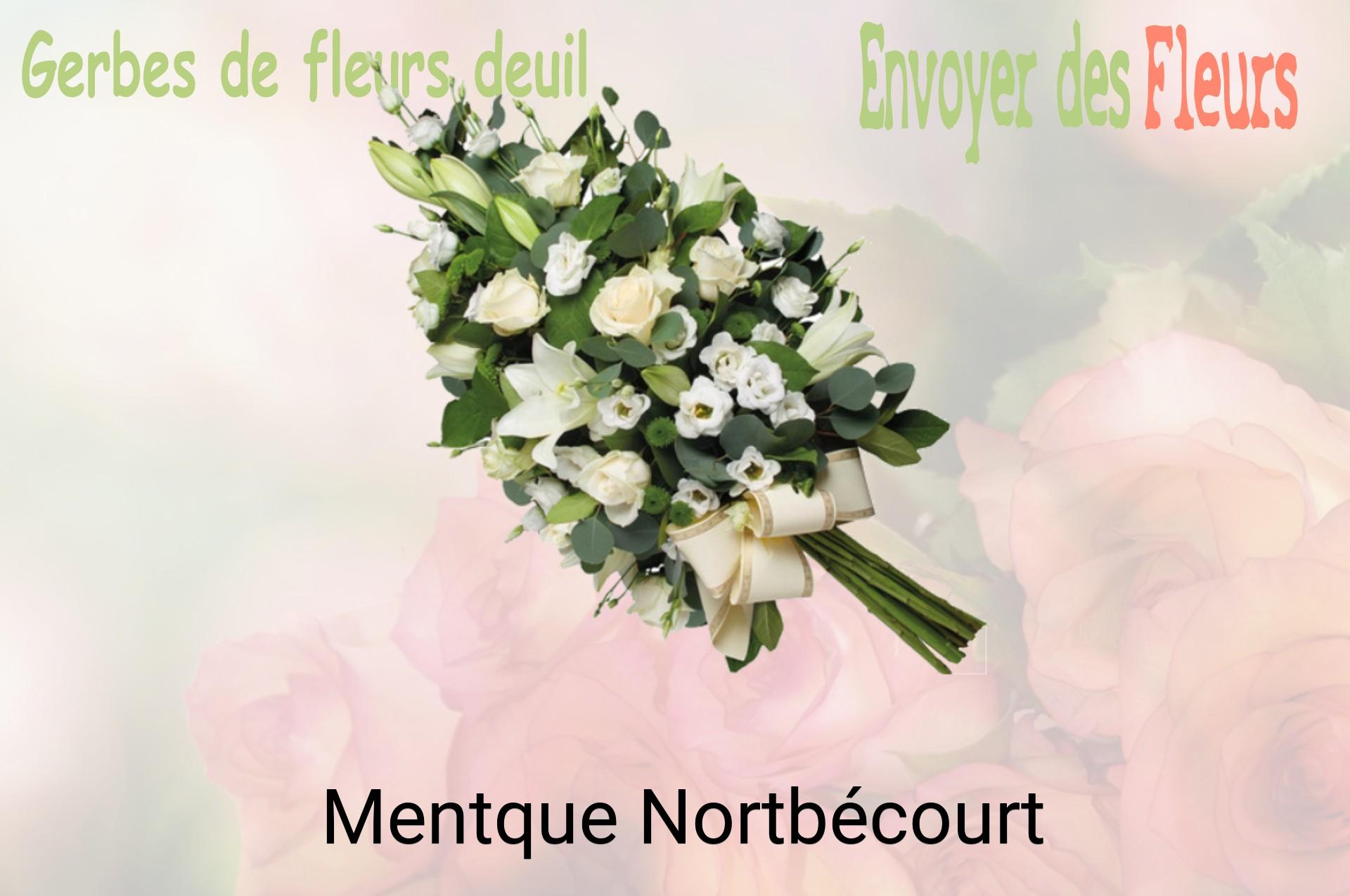 Gerbe de fleurs de deuil livrée à Mentque-Nortbécourt